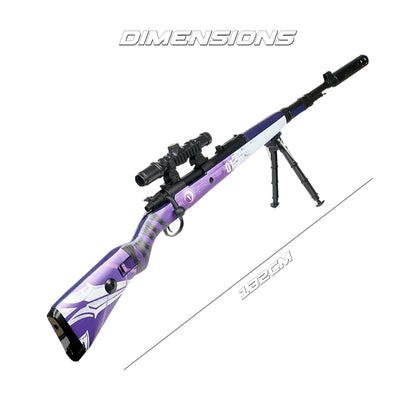 Foam Dart Sniper Rifle Toy JY 98K Manual Blaster with Shell Ejection - Funky Blaster