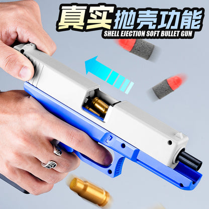 Foam Dart Pistol Toy G18 Manual Blaster with Shell Ejection - Funky Blaster