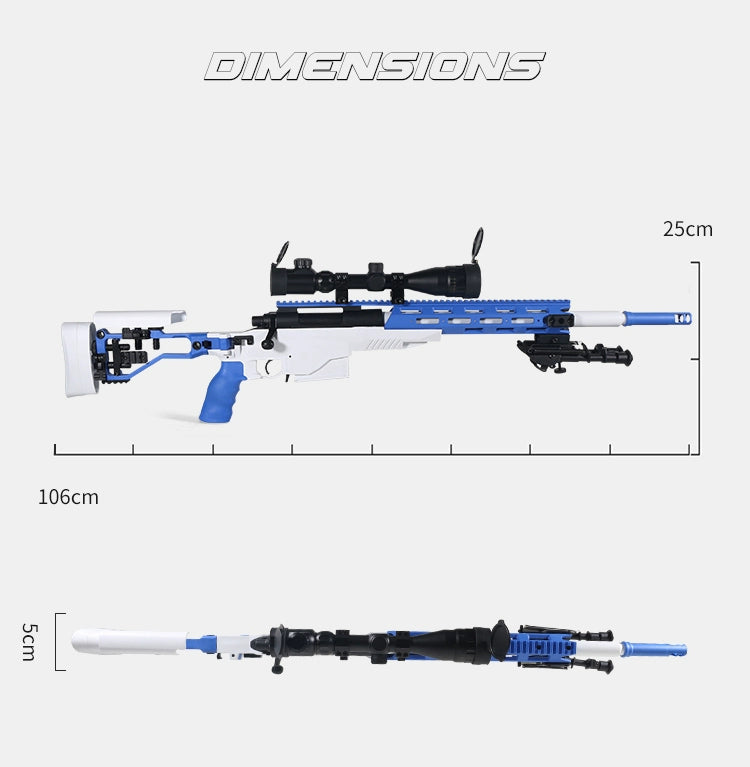 Foam Dart Sniper Rifle Toy M40A6 Manual Blaster with Shell Ejection - Funky Blaster